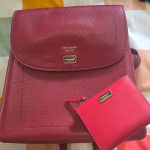 Kate Spade Pink Leather Backpack